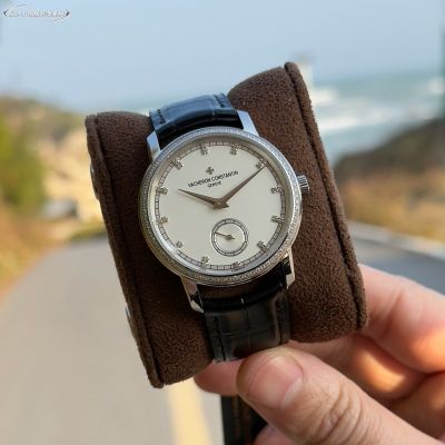 Vacheron Constantin Patrimony 2824 Movement 38mm Italian Calfskin Leather Strap Silver Markers Watch